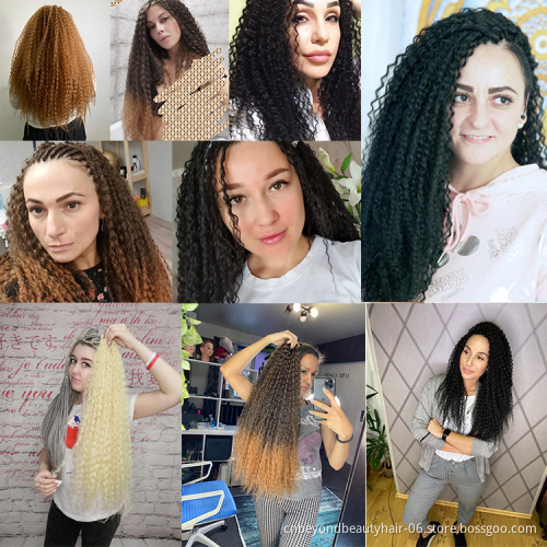 Freetress Synthetic Water Wave Nature Color Hair Extensions Bulk Crochet Latch Hook Braiding Hair